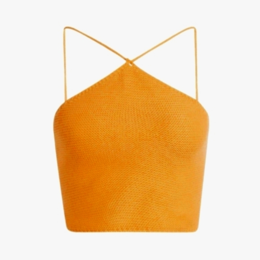 New Noisy May Knitted Crop Halter Top